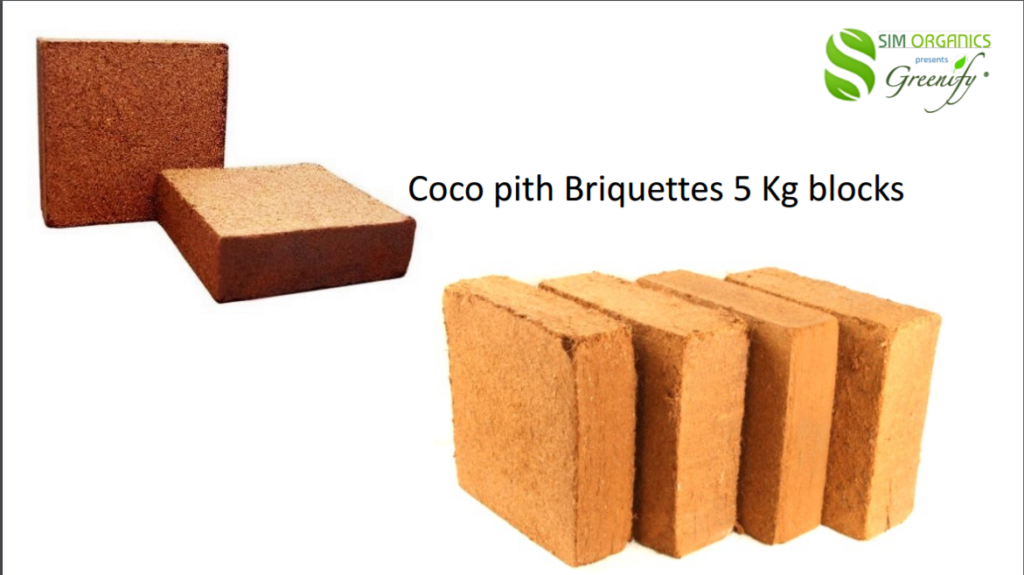 Coco pith Briquettes