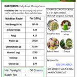 Nutrition fact - Moringa leaves